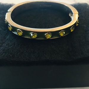 VTG Givenchy Green Crystal and Enamel Bracelet